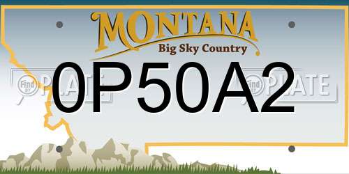 0P50A2 Montana License Plate
