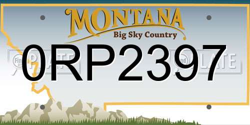 0RP2397 Montana License Plate