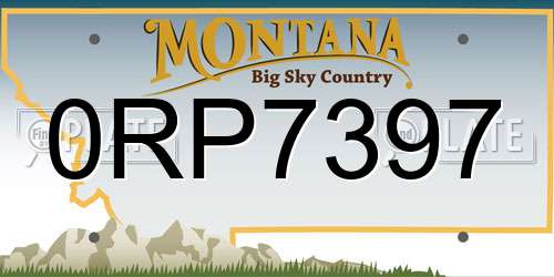 0RP7397 Montana License Plate