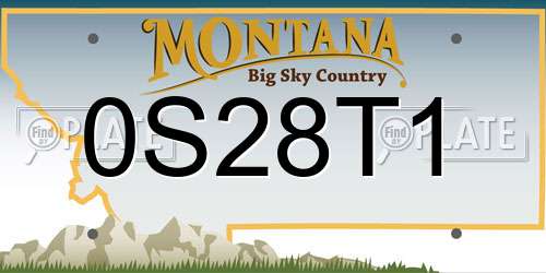 0S28T1 Montana License Plate
