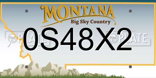 0S48X2 Montana License Plate