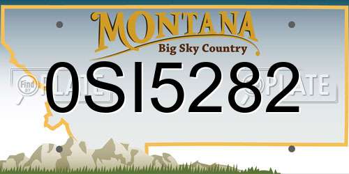 0SI5282 Montana License Plate
