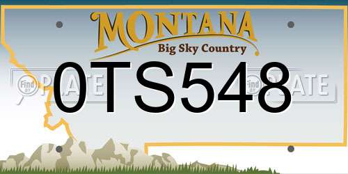 0TS548 Montana License Plate