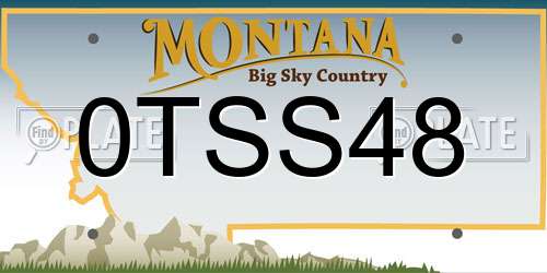 0TSS48 Montana License Plate
