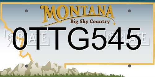 0TTG545 Montana License Plate