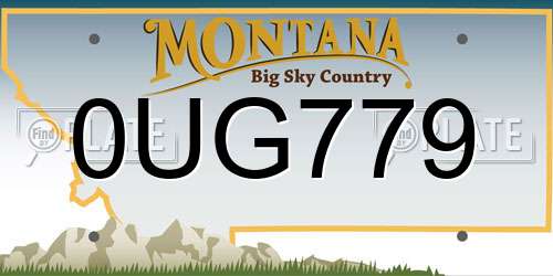 0UG779 Montana License Plate