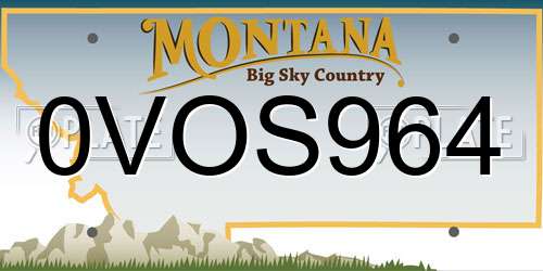0VOS964 Montana License Plate