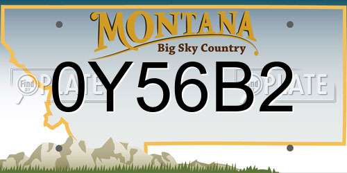 0Y56B2 Montana License Plate