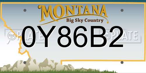 0Y86B2 Montana License Plate