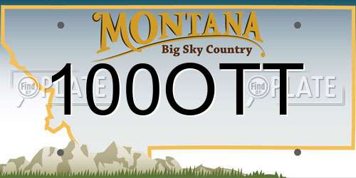 100OTT Montana License Plate