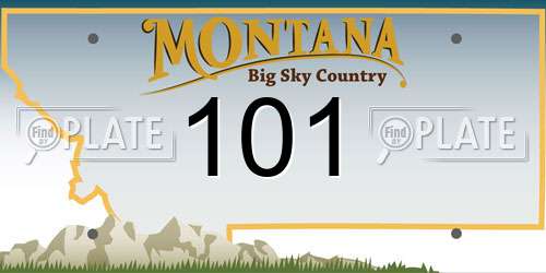 101 Montana License Plate