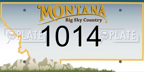 1014 Montana License Plate