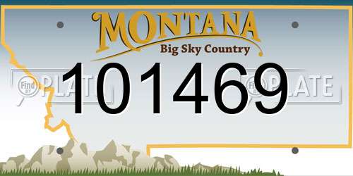 101469 Montana License Plate