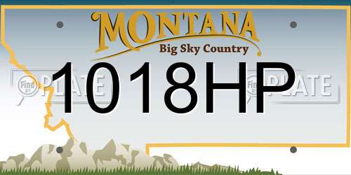 1018HP Montana License Plate