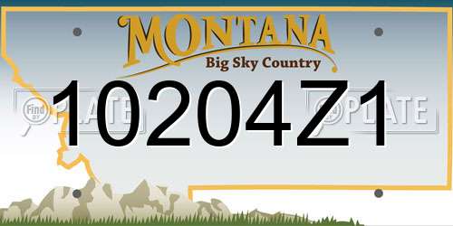 10204Z1 Montana License Plate