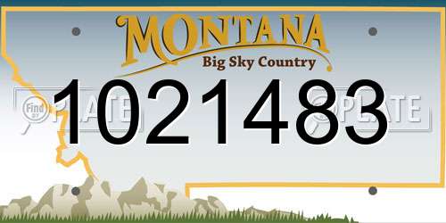 1021483 Montana License Plate