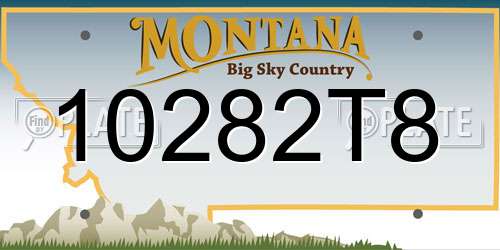 10282T8 Montana License Plate