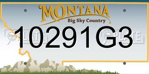 10291G3 Montana License Plate
