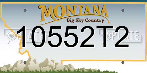 10552T2 Montana License Plate