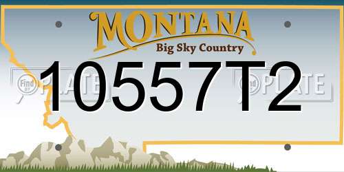 10557T2 Montana License Plate