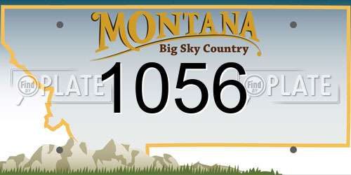 1056 Montana License Plate