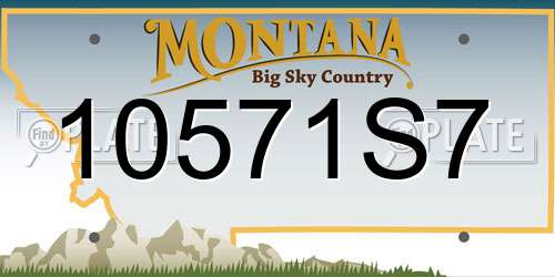 10571S7 Montana License Plate