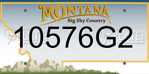 10576G2 Montana License Plate