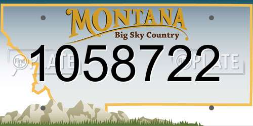 1058722 Montana License Plate