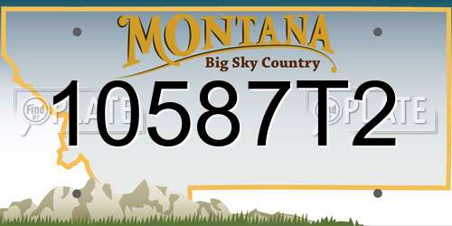 10587T2 Montana License Plate