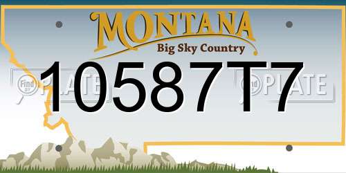 10587T7 Montana License Plate