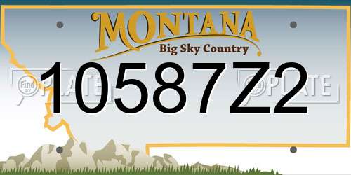 10587Z2 Montana License Plate