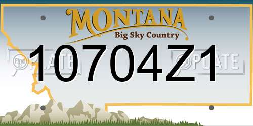 10704Z1 Montana License Plate