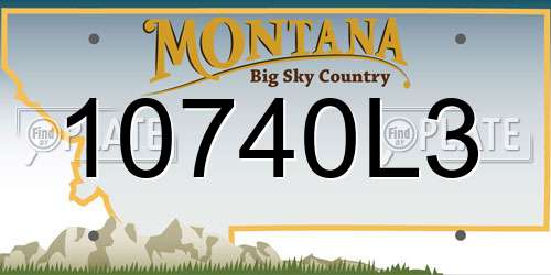 10740L3 Montana License Plate