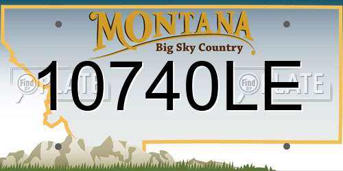 10740LE Montana License Plate