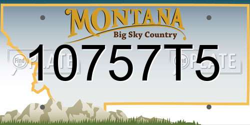 10757T5 Montana License Plate