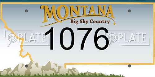 1076 Montana License Plate
