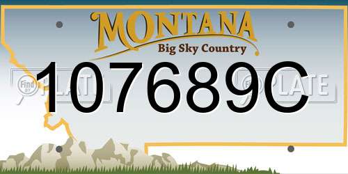 107689C Montana License Plate