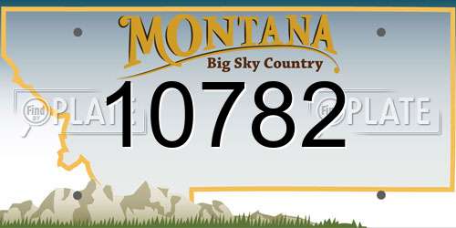 10782 Montana License Plate