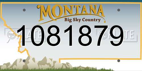 1081879 Montana License Plate