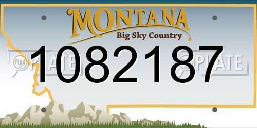 1082187 Montana License Plate