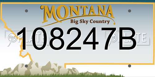 108247B Montana License Plate