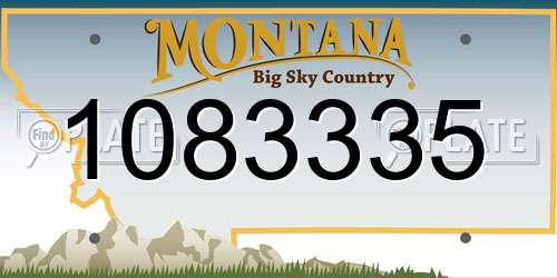 1083335 Montana License Plate