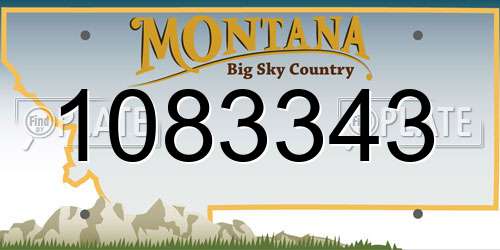 1083343 Montana License Plate