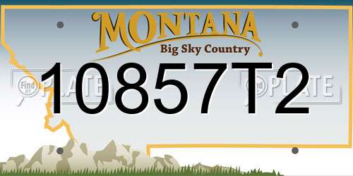 10857T2 Montana License Plate