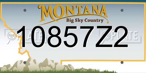 10857Z2 Montana License Plate