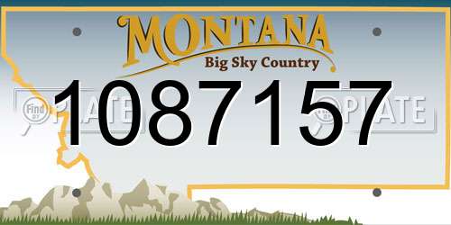 1087157 Montana License Plate