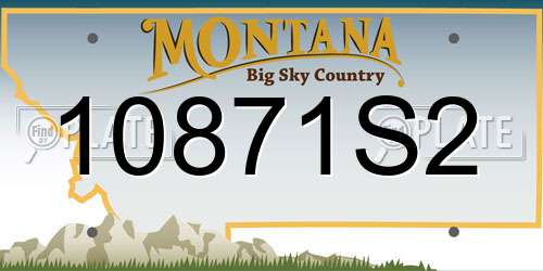 10871S2 Montana License Plate