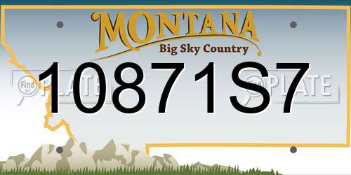 10871S7 Montana License Plate