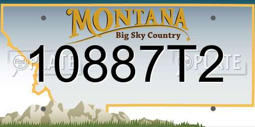 10887T2 Montana License Plate