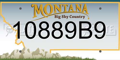 10889B9 Montana License Plate